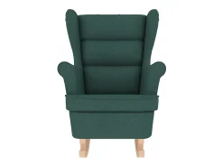 Outlet Cadeira de baloiço | Poltrona | Cadeira Relax 74x90x102 cm tecido verde-escuro SHL448210 Verde pinho