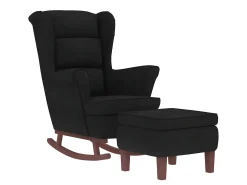 Poltrona| Cadeira de baloiço c/ pernas de metal e banco veludo PT535449 Preto