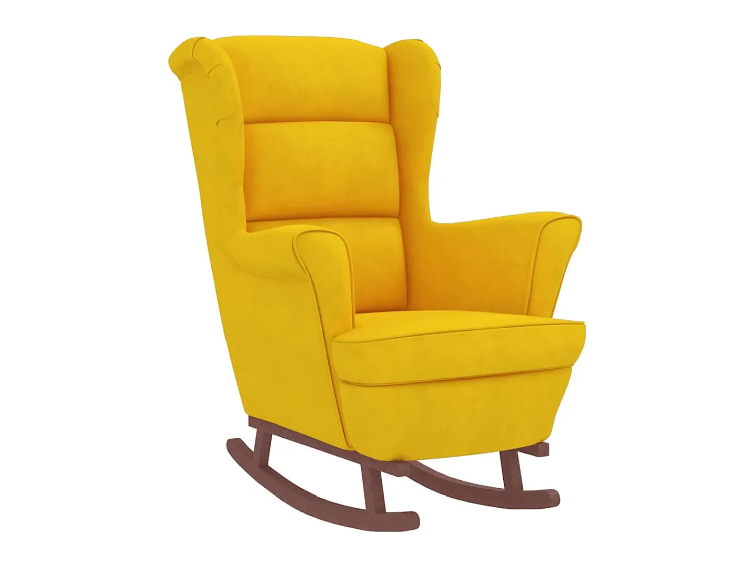 Best Cadeira de baloiço c/ pernas de metal e banco veludo PT549060 Amarelo