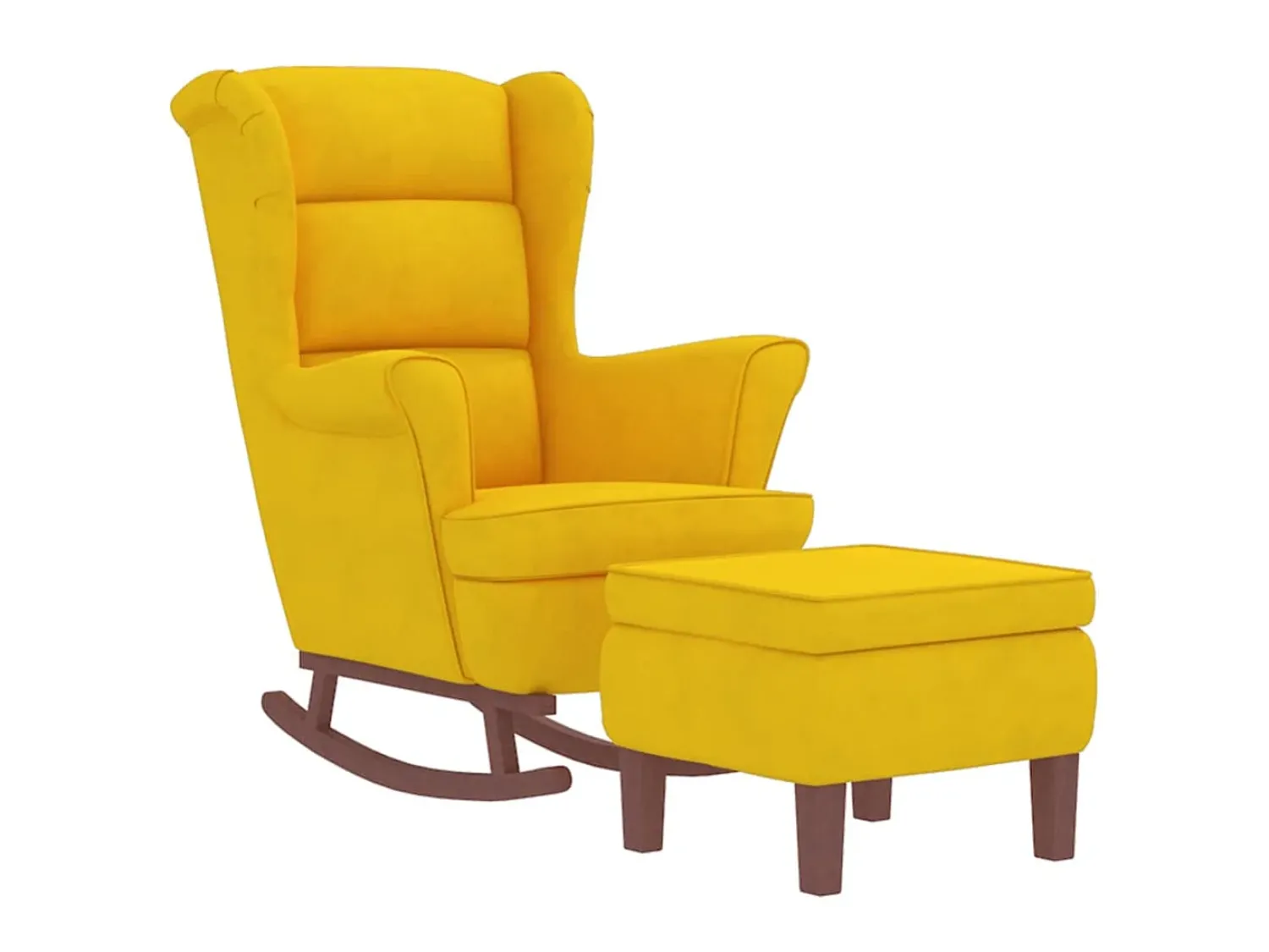 Best Cadeira de baloiço c/ pernas de metal e banco veludo PT549060 Amarelo