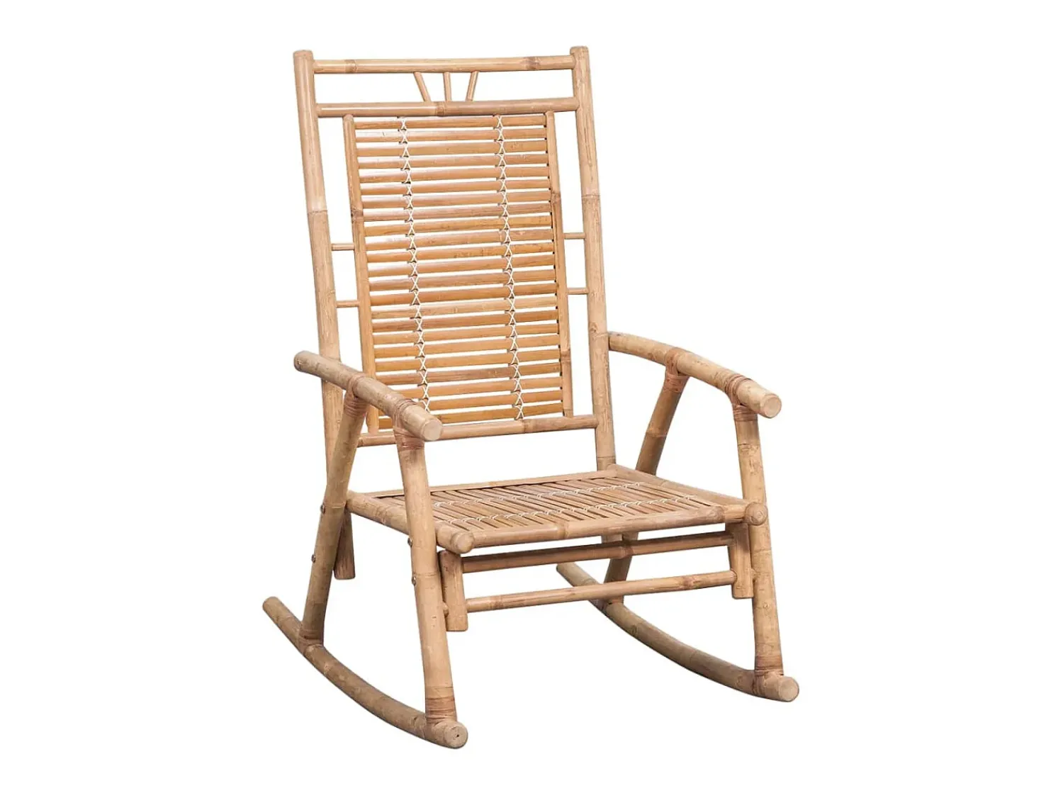 Poltrona| Cadeira de baloiço com almofadão bambu PT663295 Castanho