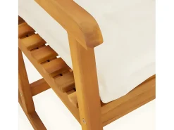 Online Cadeira de baloiço com almofadões acácia maciça PT478895 Castanho