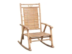 Outlet Cadeira de baloiço com almofadão bambu PT328820 Cinza antracite