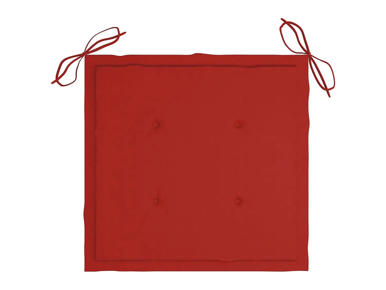 Cadeira de baloiço com almofadão vermelho teca maciça PT609331^ Poltrona