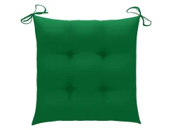 Clearance Cadeira de baloiço com almofadão verde teca maciça PT380744 Castanho
