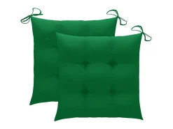 Clearance Cadeira de baloiço com almofadão verde teca maciça PT380744 Castanho