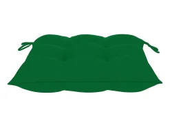 Clearance Cadeira de baloiço com almofadão verde teca maciça PT380744 Castanho