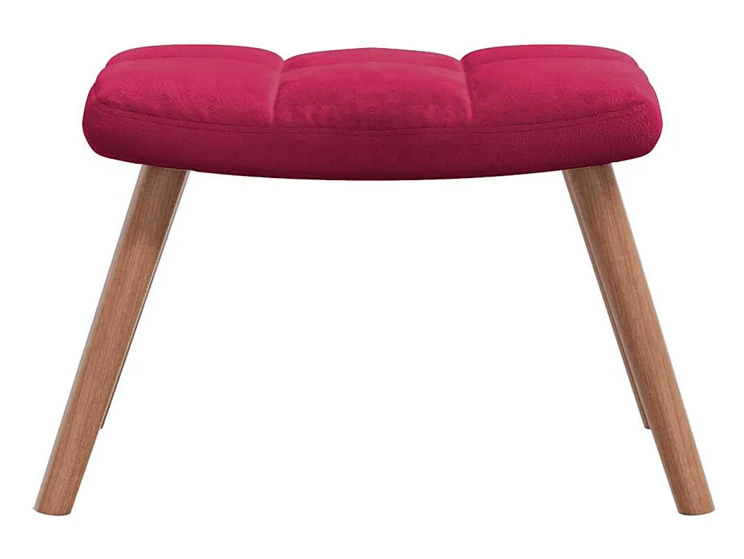 Poltrona|vidaxl Cadeira de baloiço com banco veludo tinto Vermelho