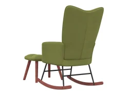 Clearance Cadeira de baloiço com banco veludo -claro PT578764 Verde