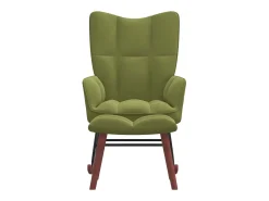 Clearance Cadeira de baloiço com banco veludo -claro PT578764 Verde