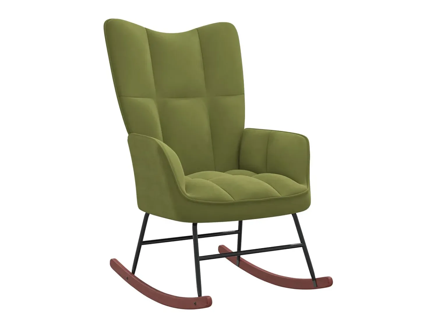 Clearance Cadeira de baloiço com banco veludo -claro PT578764 Verde