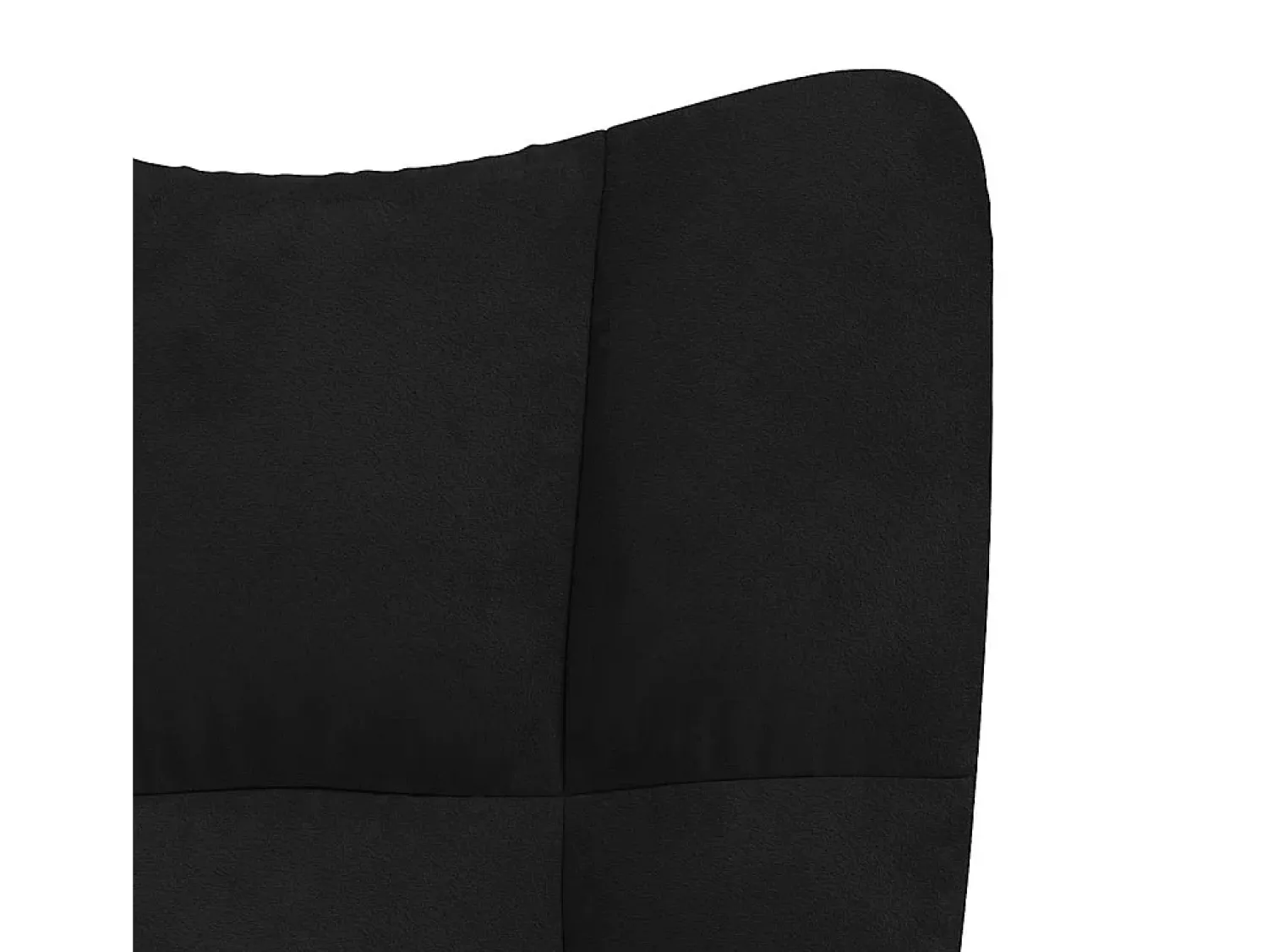 Poltrona|vidaxl Cadeira de baloiço com banco veludo Preto