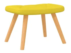 Outlet vidaxl Cadeira de baloiço com banco tecido mostarda Amarelo