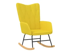 Outlet vidaxl Cadeira de baloiço com banco tecido mostarda Amarelo