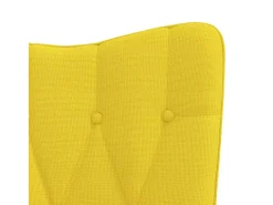 Outlet vidaxl Cadeira de baloiço com banco tecido mostarda Amarelo