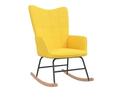 Poltrona* Cadeira de baloiço com banco tecido mostarda PT995479 Amarelo