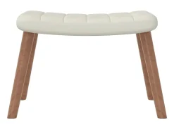 Best vidaxl Cadeira de baloiço com banco veludo nata Branco