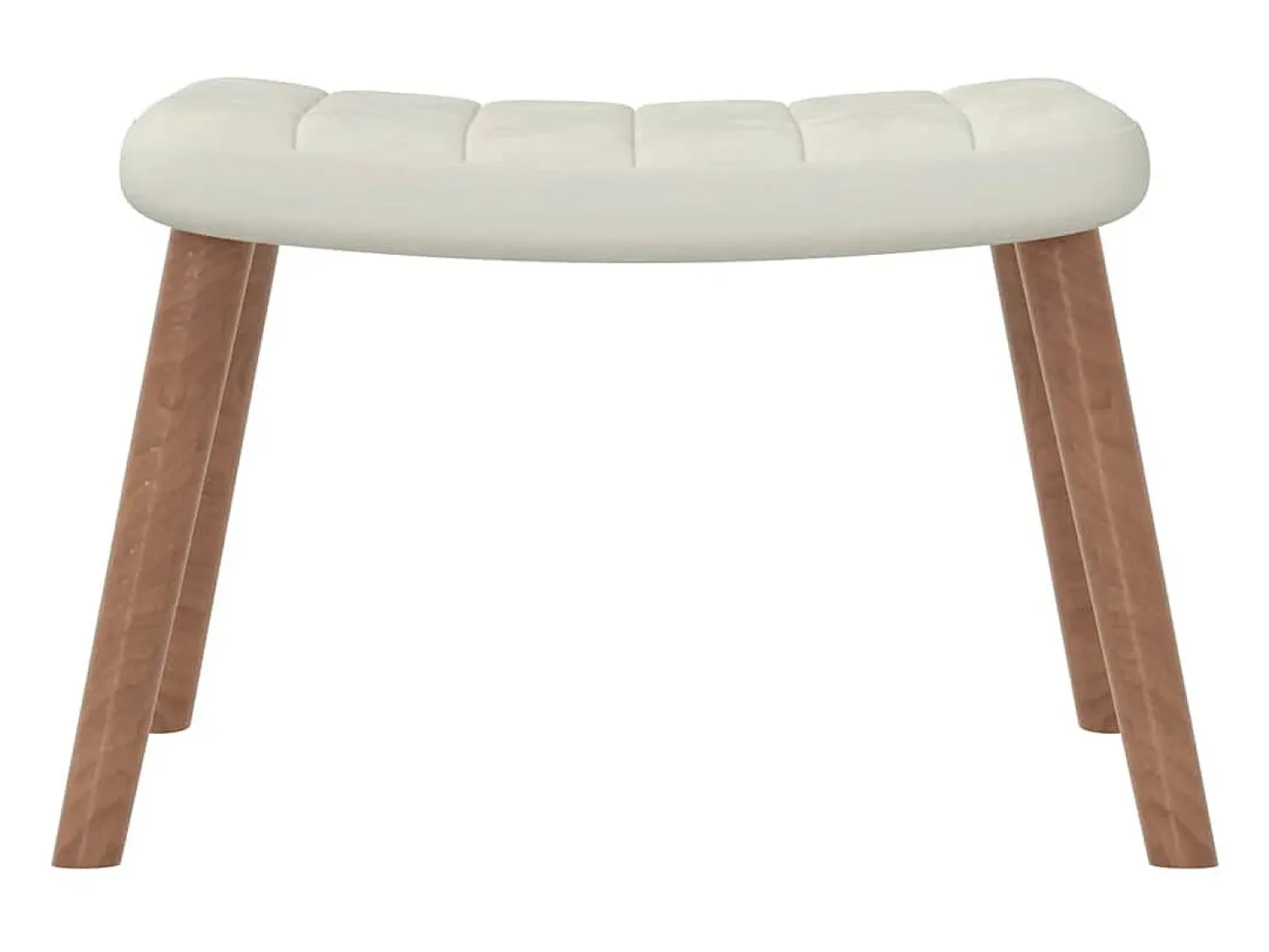 Best vidaxl Cadeira de baloiço com banco veludo nata Branco