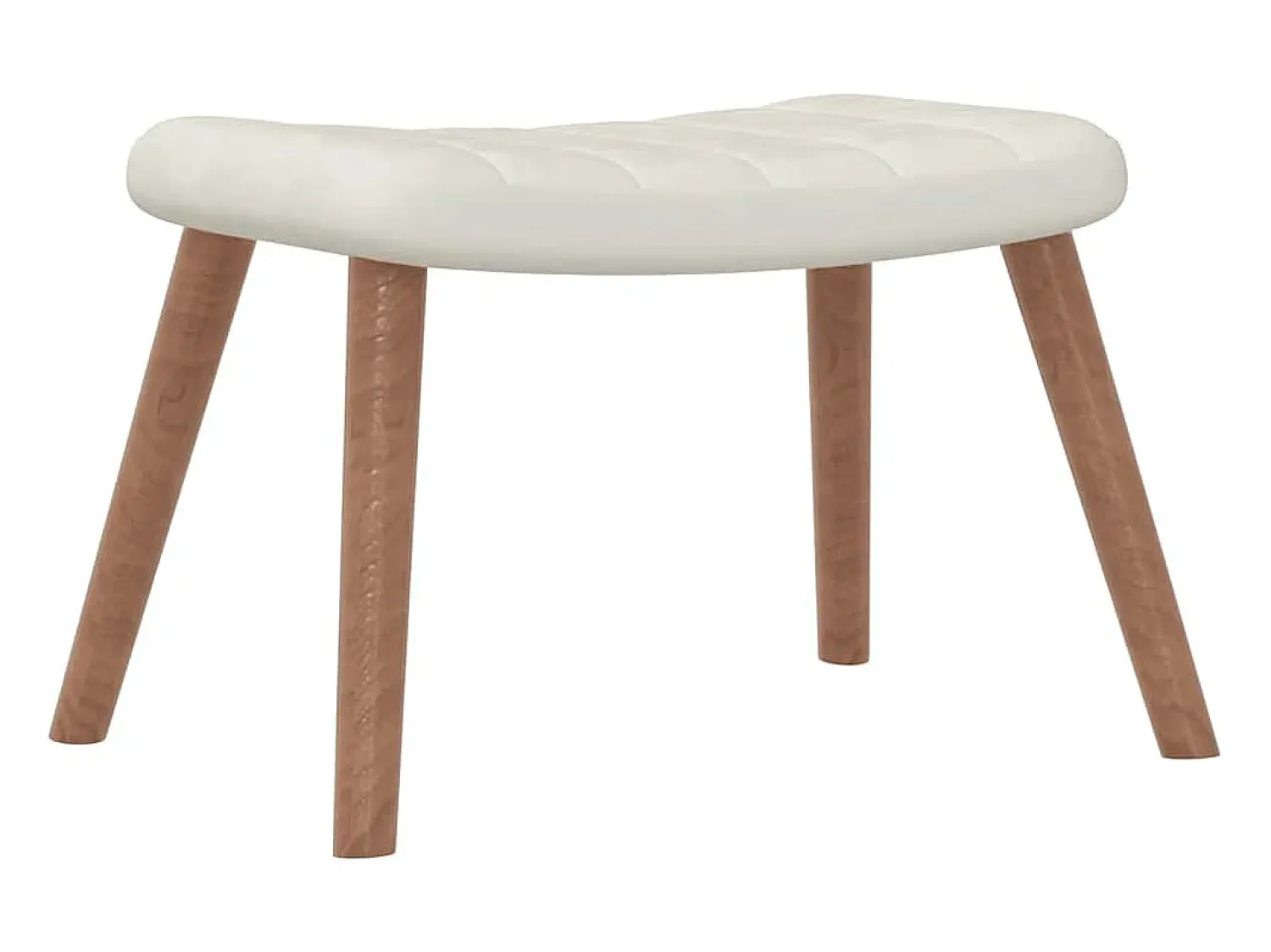 Best vidaxl Cadeira de baloiço com banco veludo nata Branco