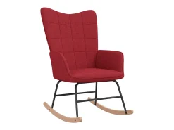 Poltrona* Cadeira de baloiço com banco tecido tinto PT903164 Vermelho