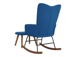 Poltrona| Cadeira de baloiço com banco veludo PT880938 Azul