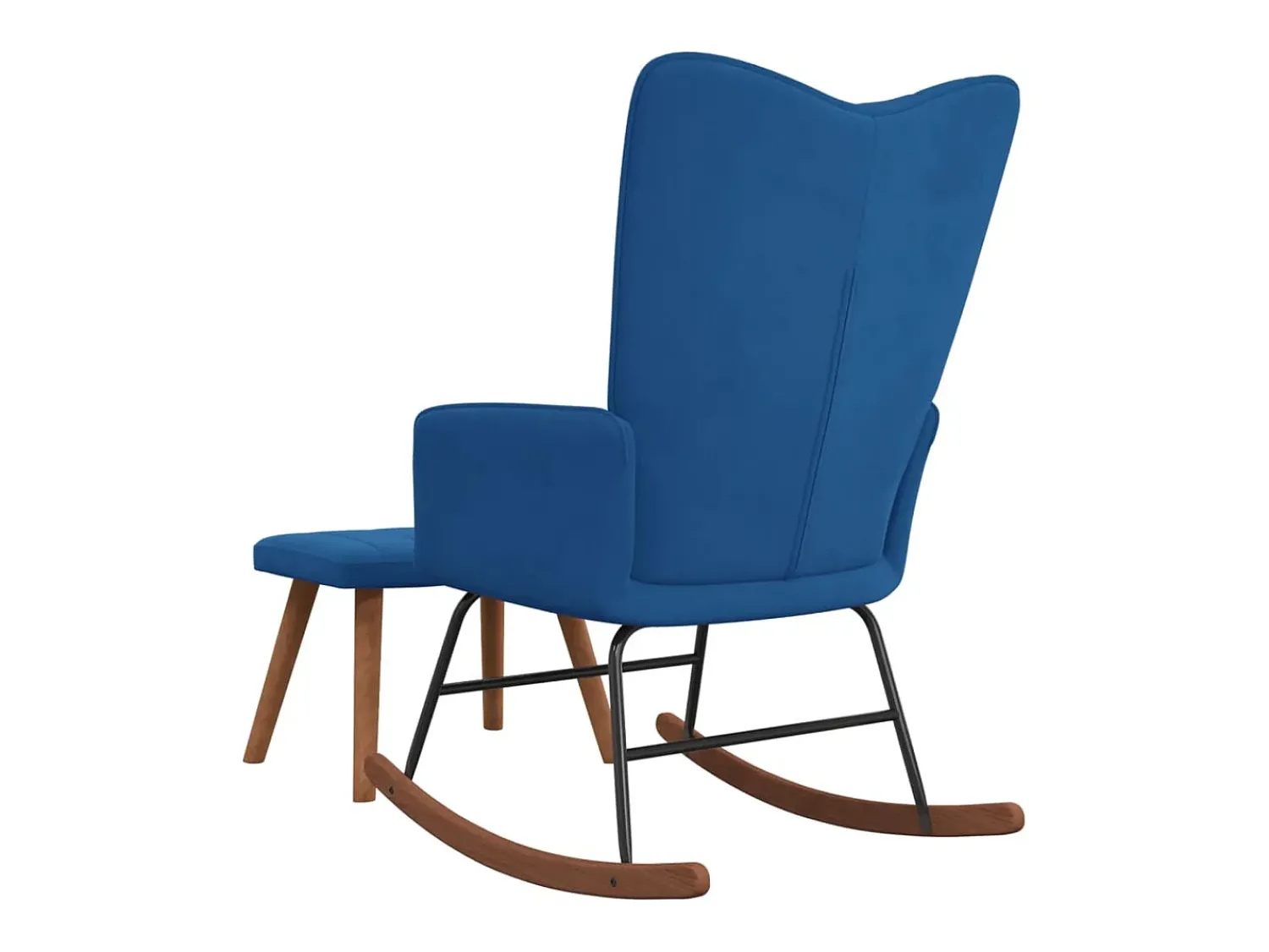 Poltrona| Cadeira de baloiço com banco veludo PT880938 Azul