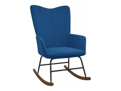 Poltrona| Cadeira de baloiço com banco veludo PT880938 Azul