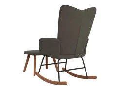 Poltrona* Cadeira de baloiço com banco veludo -escuro PT602511 Cinzento