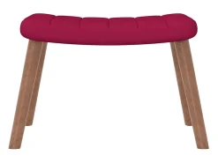 Poltrona*vidaxl Cadeira de baloiço com banco veludo tinto Vermelho