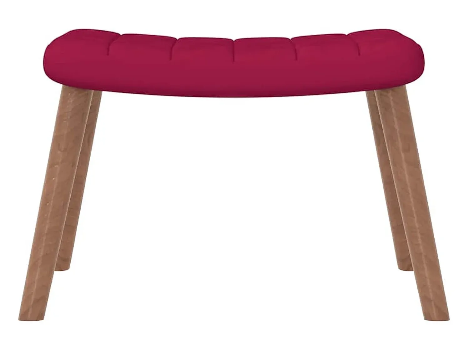 Poltrona*vidaxl Cadeira de baloiço com banco veludo tinto Vermelho