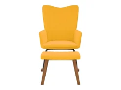 Clearance Cadeira de baloiço com banco veludo mostarda PT757561 Amarelo