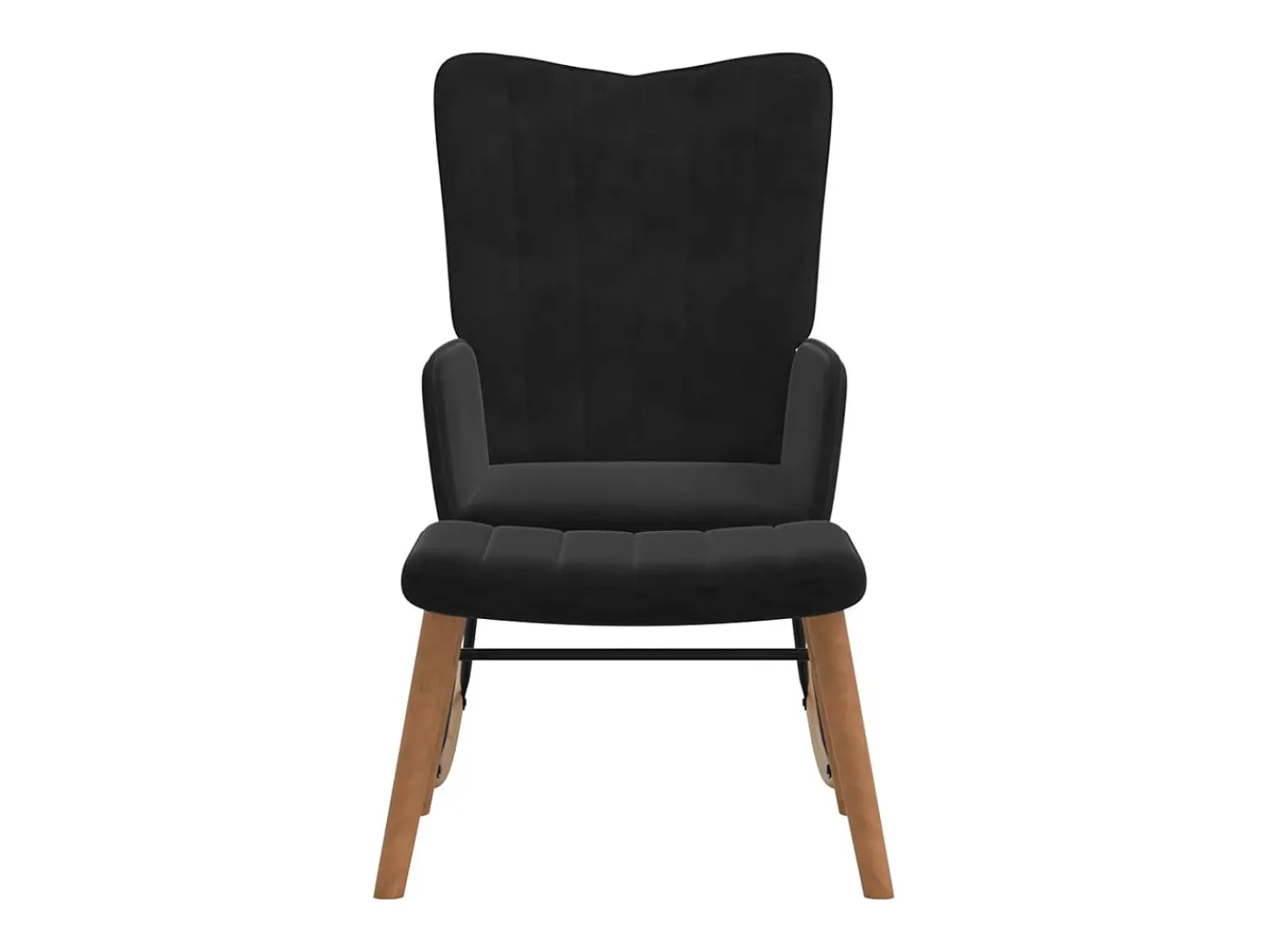 Poltrona* Cadeira de baloiço com banco veludo PT441873 Preto