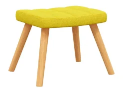 Poltrona|vidaxl Cadeira de baloiço com banco tecido mostarda Amarelo