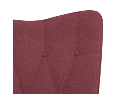 vidaxl Cadeira de baloiço com banco tecido tinto Vermelho