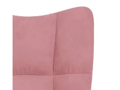 Poltrona|vidaxl Cadeira de baloiço com banco veludo Rosa