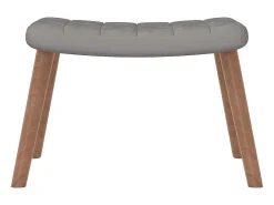 Poltrona*vidaxl Cadeira de baloiço com banco veludo -claro Cinzento