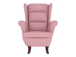 Clearance vidaxl Cadeira de Baloiço com Encosto de Asa em Veludo Madeira Maciça Rosa