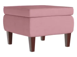 Clearance vidaxl Cadeira de Baloiço com Encosto de Asa em Veludo Madeira Maciça Rosa