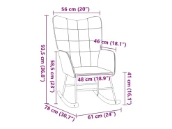 vidaxl Cadeira de baloiço Tecido Sherpa Creme