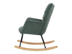 Loft24 Cadeira de baloiço Elza Tecido Belfast Verde