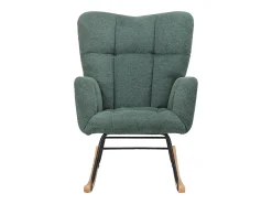 Loft24 Cadeira de baloiço Elza Tecido Belfast Verde