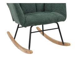 Loft24 Cadeira de baloiço Elza Tecido Belfast Verde