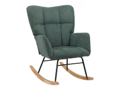 Loft24 Cadeira de baloiço Elza Tecido Belfast Verde