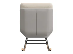Cadeira de baloiço estofada - com encosto regulável, para sala de estar - quarto, varanda - 90,5 x 74 x 98 cm^ Poltrona