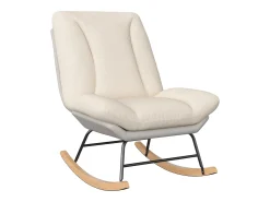 Cadeira de baloiço estofada - com encosto regulável, para sala de estar - quarto, varanda - 90,5 x 74 x 98 cm^ Poltrona