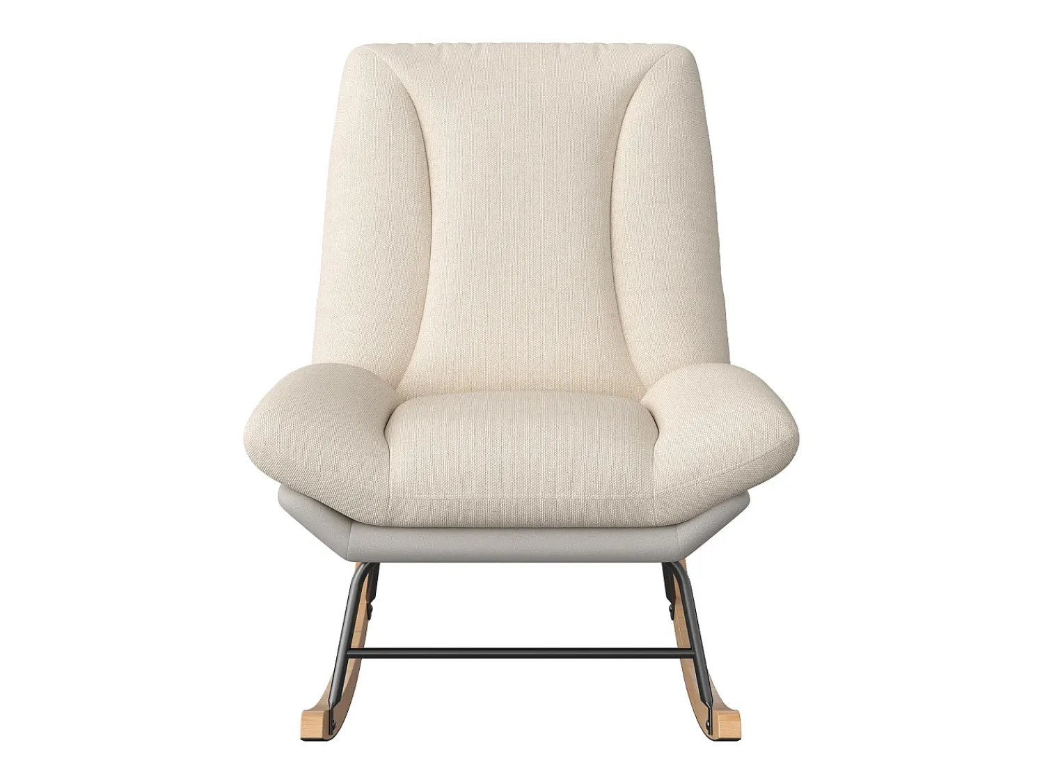 Cadeira de baloiço estofada - com encosto regulável, para sala de estar - quarto, varanda - 90,5 x 74 x 98 cm^ Poltrona
