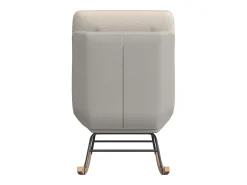 Hot Cadeira de baloiço estofada com encosto ajustável para sala de estar - quarto, varanda - 90 x 77 x 98 cm Bege
