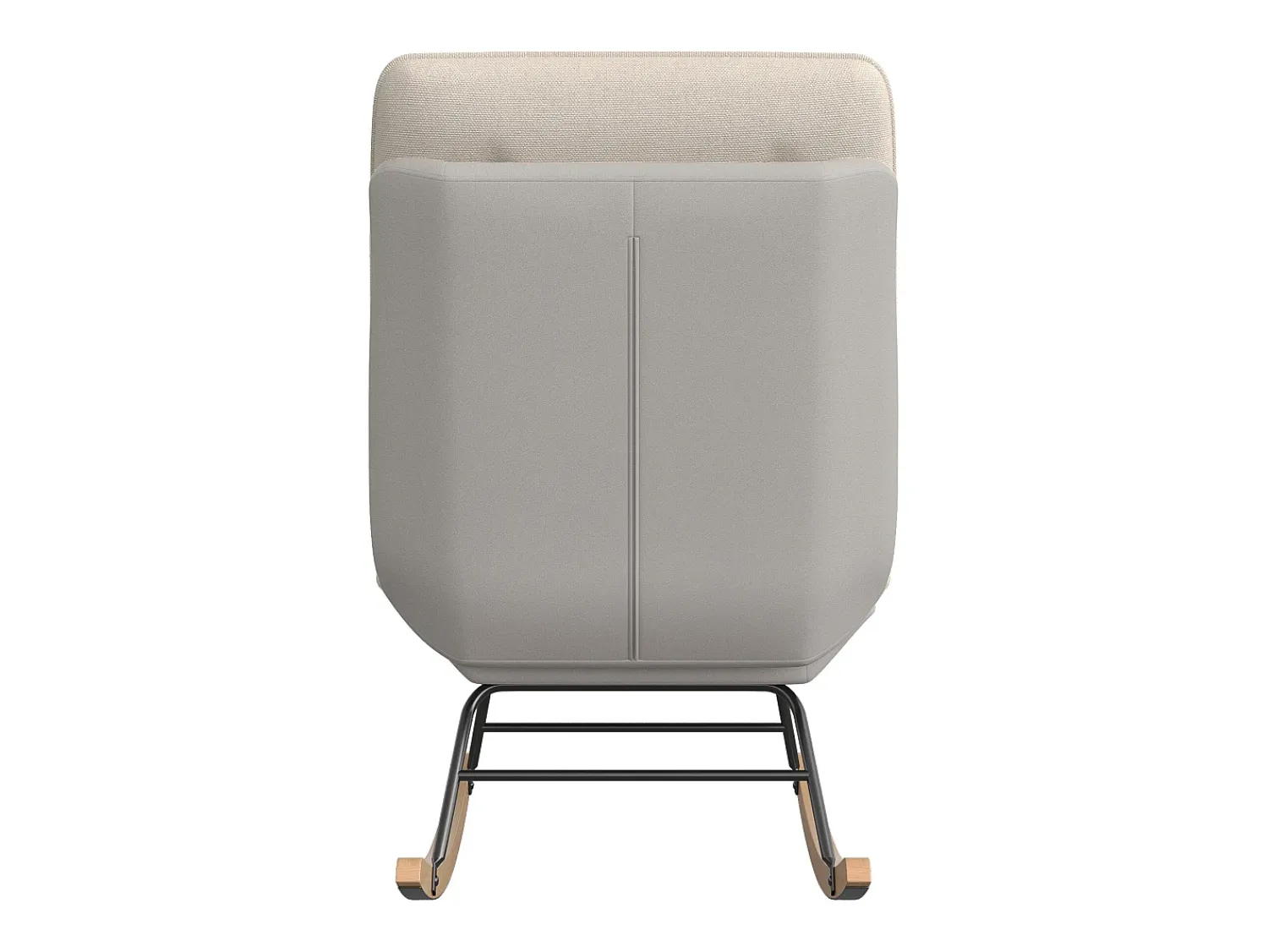 Hot Cadeira de baloiço estofada com encosto ajustável para sala de estar - quarto, varanda - 90 x 77 x 98 cm Bege