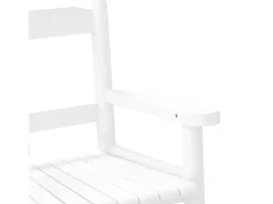 Discount vidaxl Cadeira de baloiço infantil madeira de álamo maciça Branco
