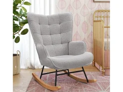 Best Cadeira de baloiço para adulto - Cadeira de baloiço ergonómica para exterior - para sala de estar - jardim - quarto - Cinzento